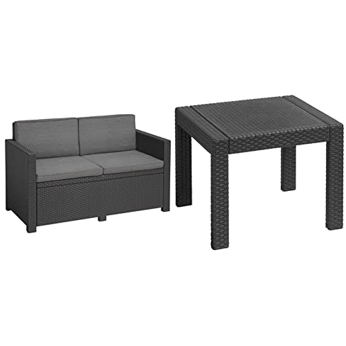 keter-allibert-victoria-gartenlounge-set-2-sitzer-sofa-graphit-grau-tisch-59x59x image 8