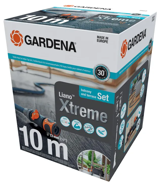 gardena-textilschlauch-liano-xtreme-1-2-10-m-set-indoor-adapter image 1