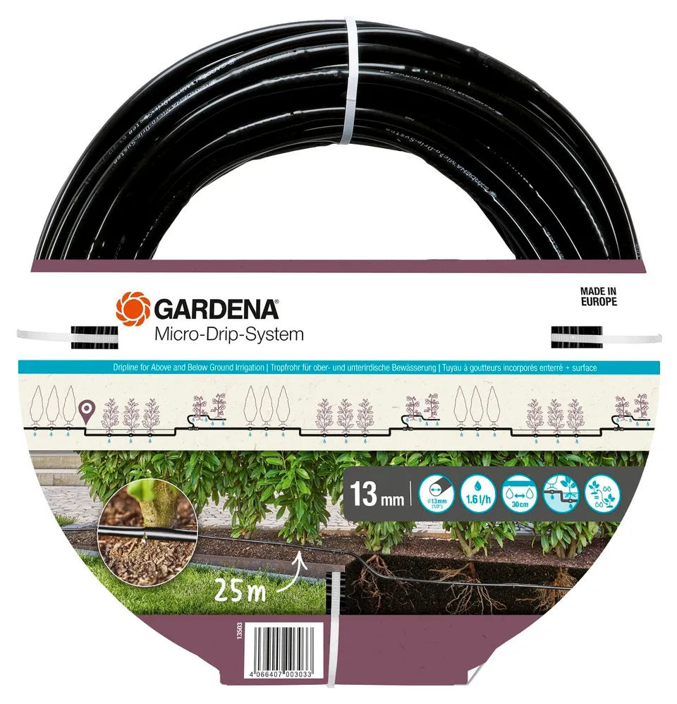 gardena-micro-drip-system-tropfrohr-1-6-l-h-25-m-ober-und-unterirdisch image 1