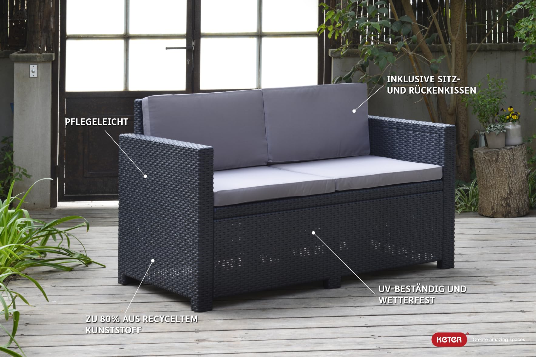 allibert-by-keter-victoria-gartensofa-2-sitzer-129-x-63-x-77-cm-grau image 4