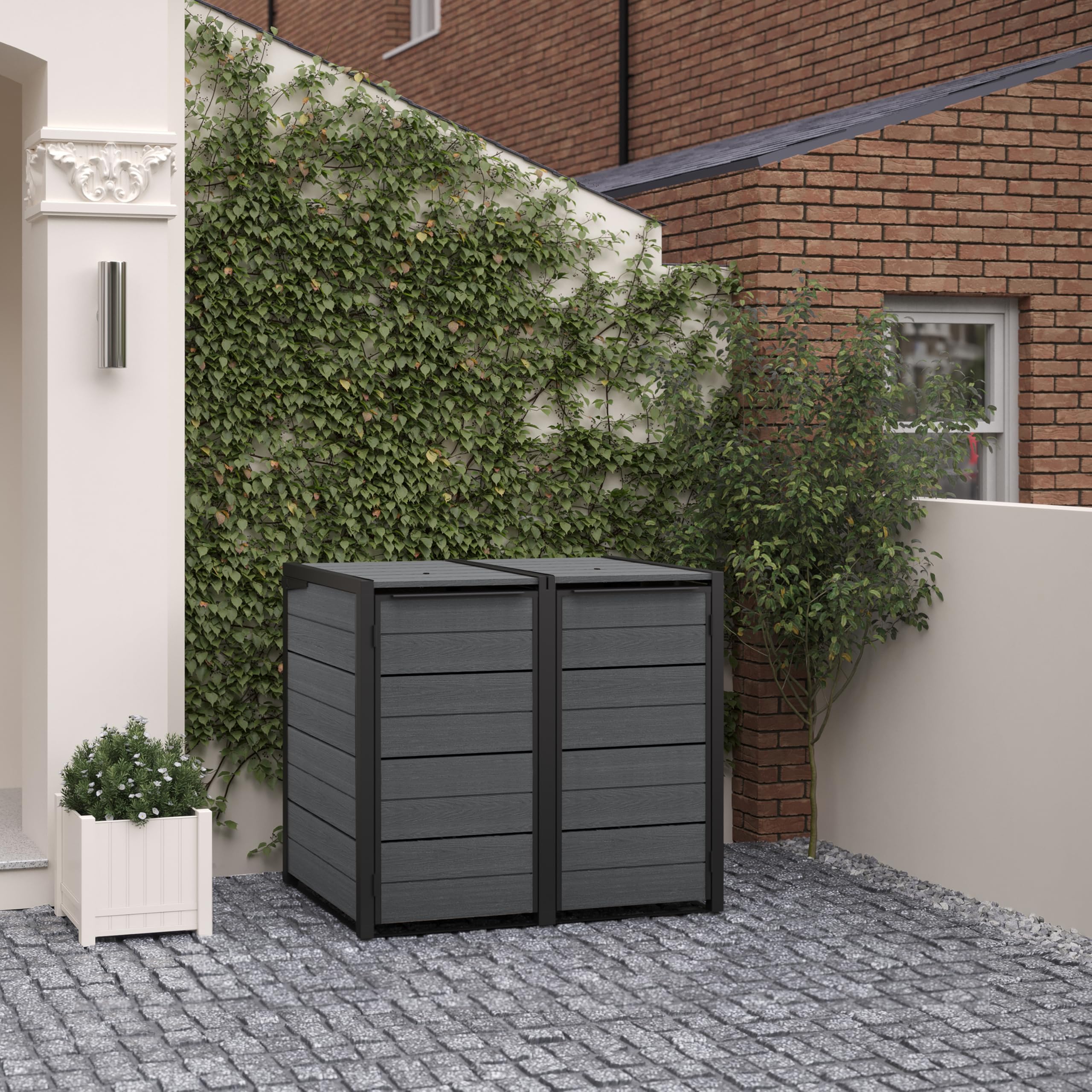 keter-hide-away-m-lltonnenbox-480-liter-anthrazit-holzoptik-mit-gasdruckfedern image 4