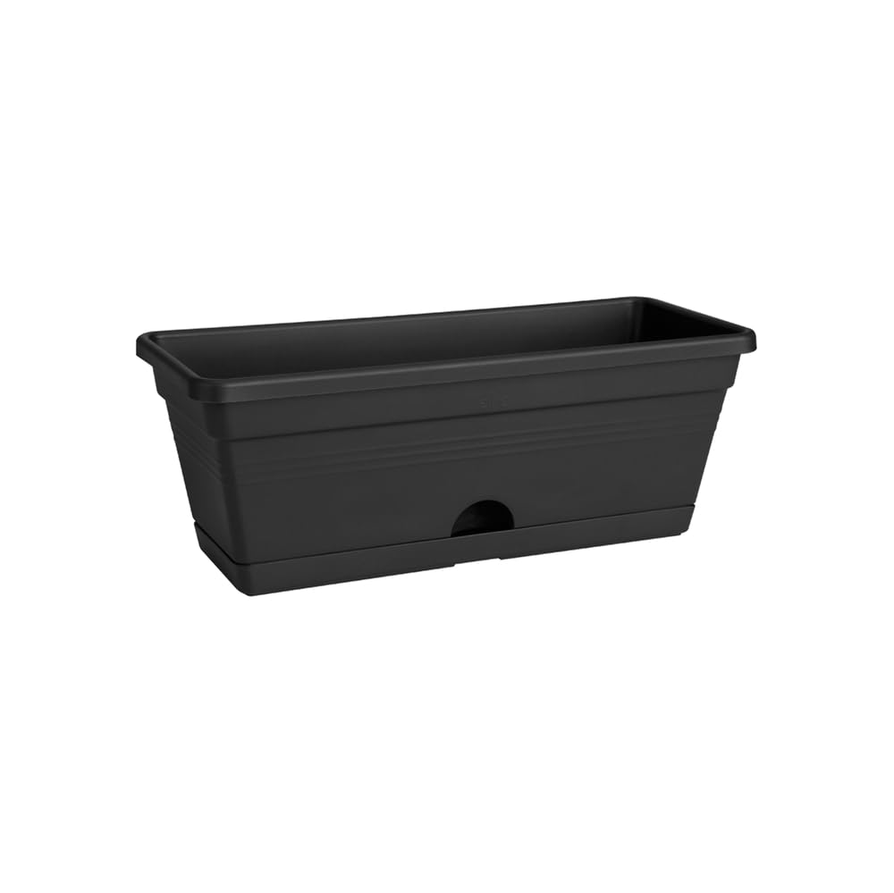 elho-green-basics-balkonkasten-mini-30cm-living-schwarz-pflanzkasten-mit-unterse image 2