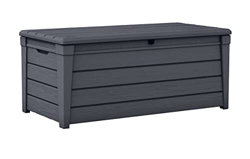 keter-brightwood-gartenbox-455l-aufbewahrungsbox-mit-sitzbank-grau-holzoptik image 8