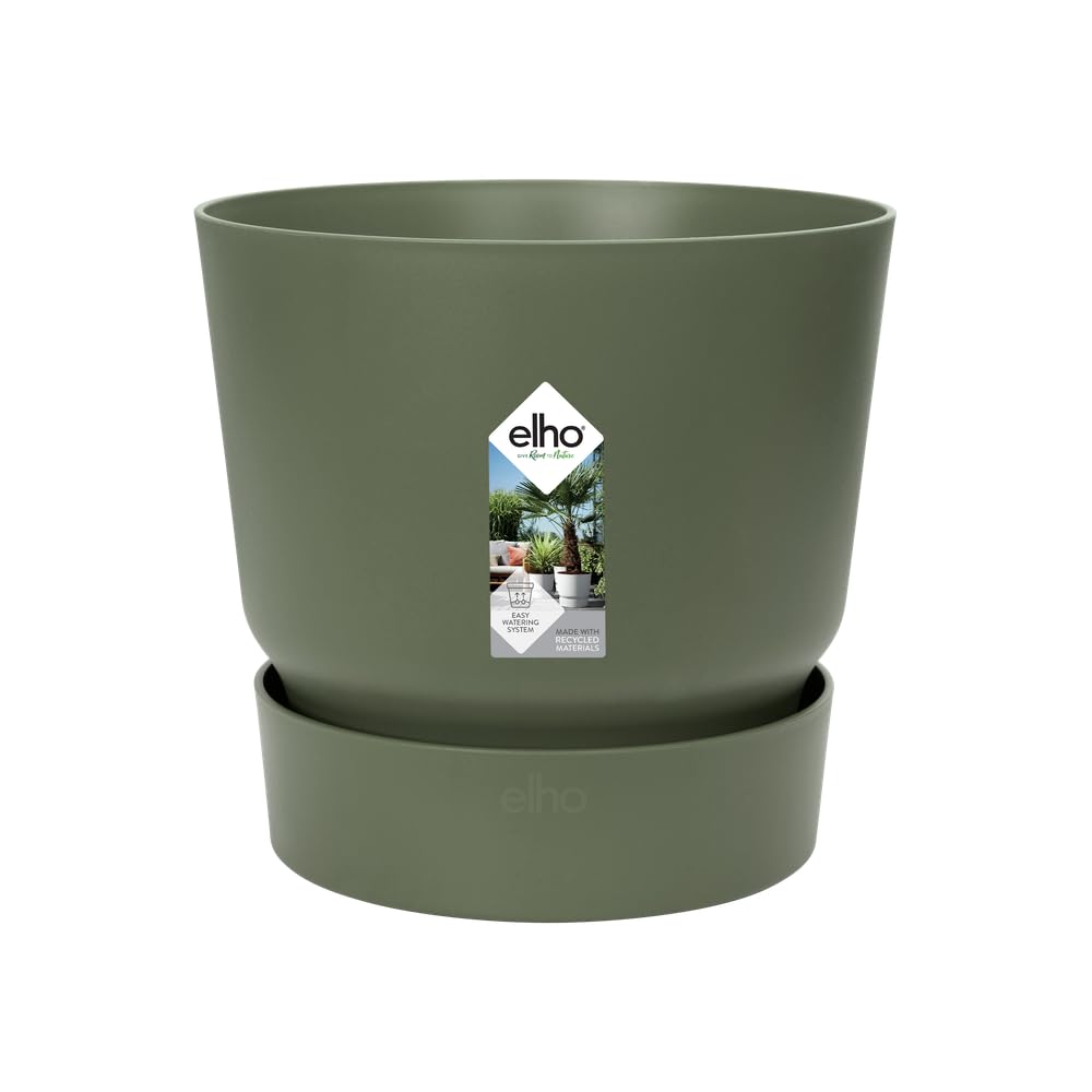 elho-greenville-rund-25-leaf-green-24-5-x-h-23-3-cm-blumentopf-mit-untersetzer-f image 1