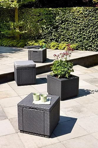 allibert-cube-garten-hocker-grau-mit-kissen-60-l-stauraum image 5