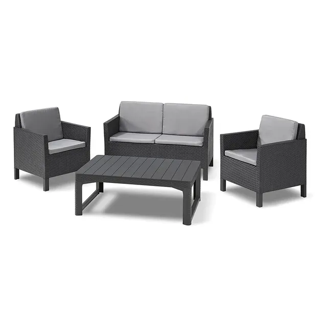 keter-chicago-lounge-set-4-personen-2er-sofa-2-sessel-lyon-tisch-graphit-cool-gr image 1