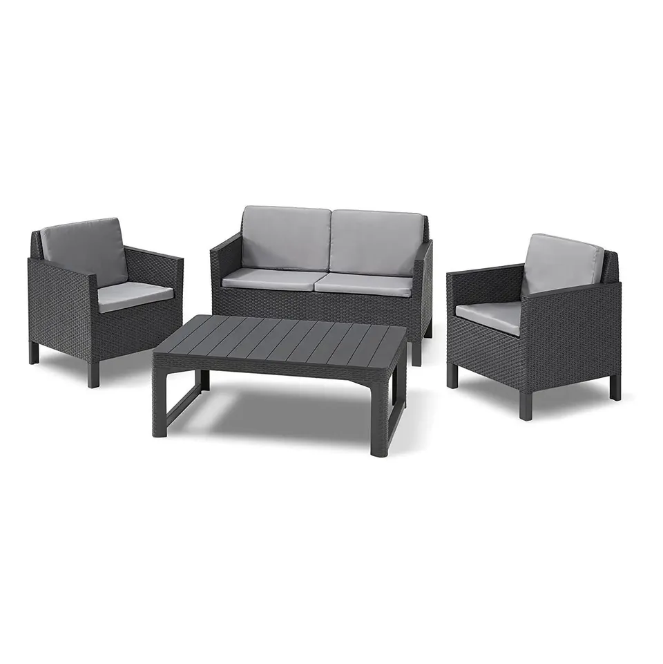 keter-chicago-lounge-set-4-personen-2er-sofa-2-sessel-lyon-tisch-graphit-cool-gr image 1