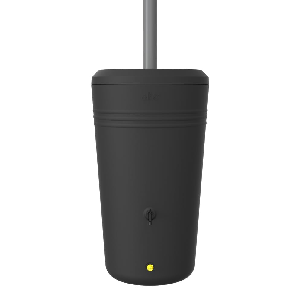 elho-green-basics-regentonne-200l-living-black-mit-pflanzkasten image 2