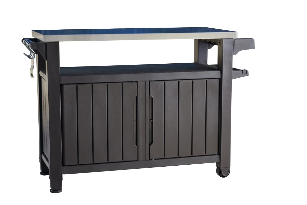 keter-unity-xl-bbq-beistelltisch-134x51-7x89-6-cm-grau-edelstahl-298-l image 1
