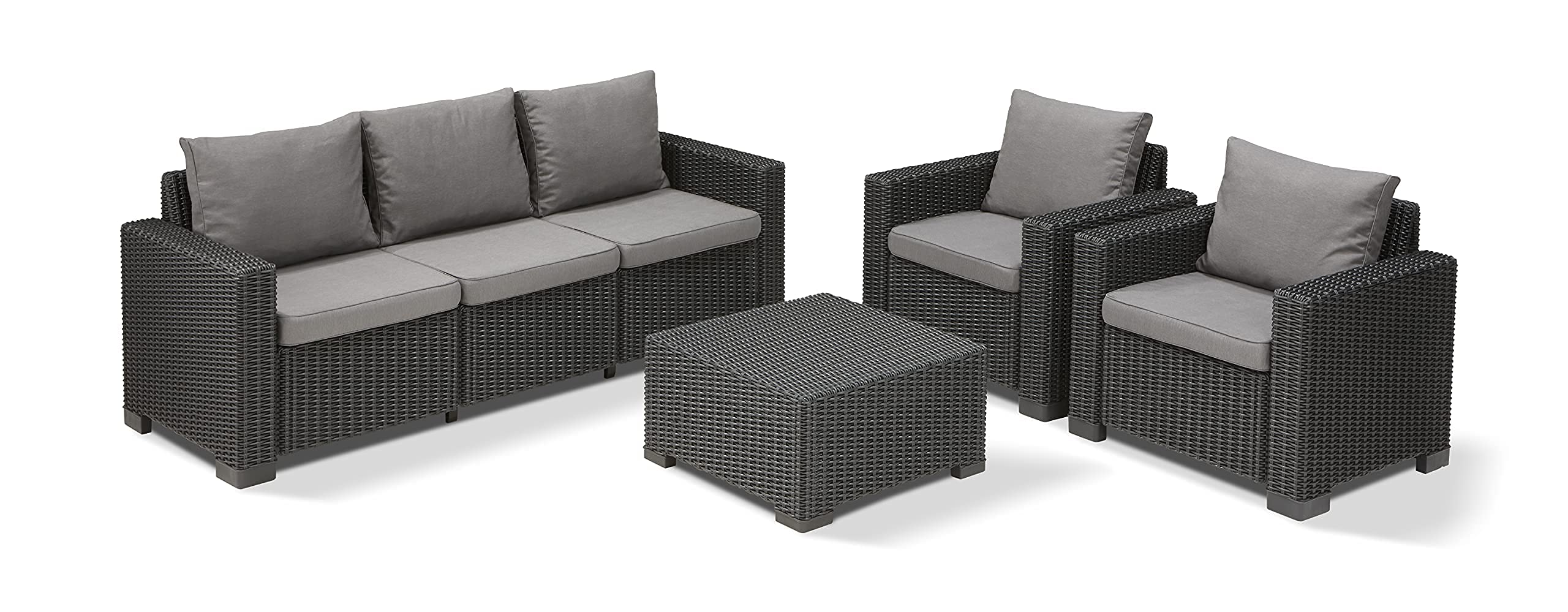 keter-allibert-california-lounge-set-5-sitzer-rattan-optik-graphit image 1
