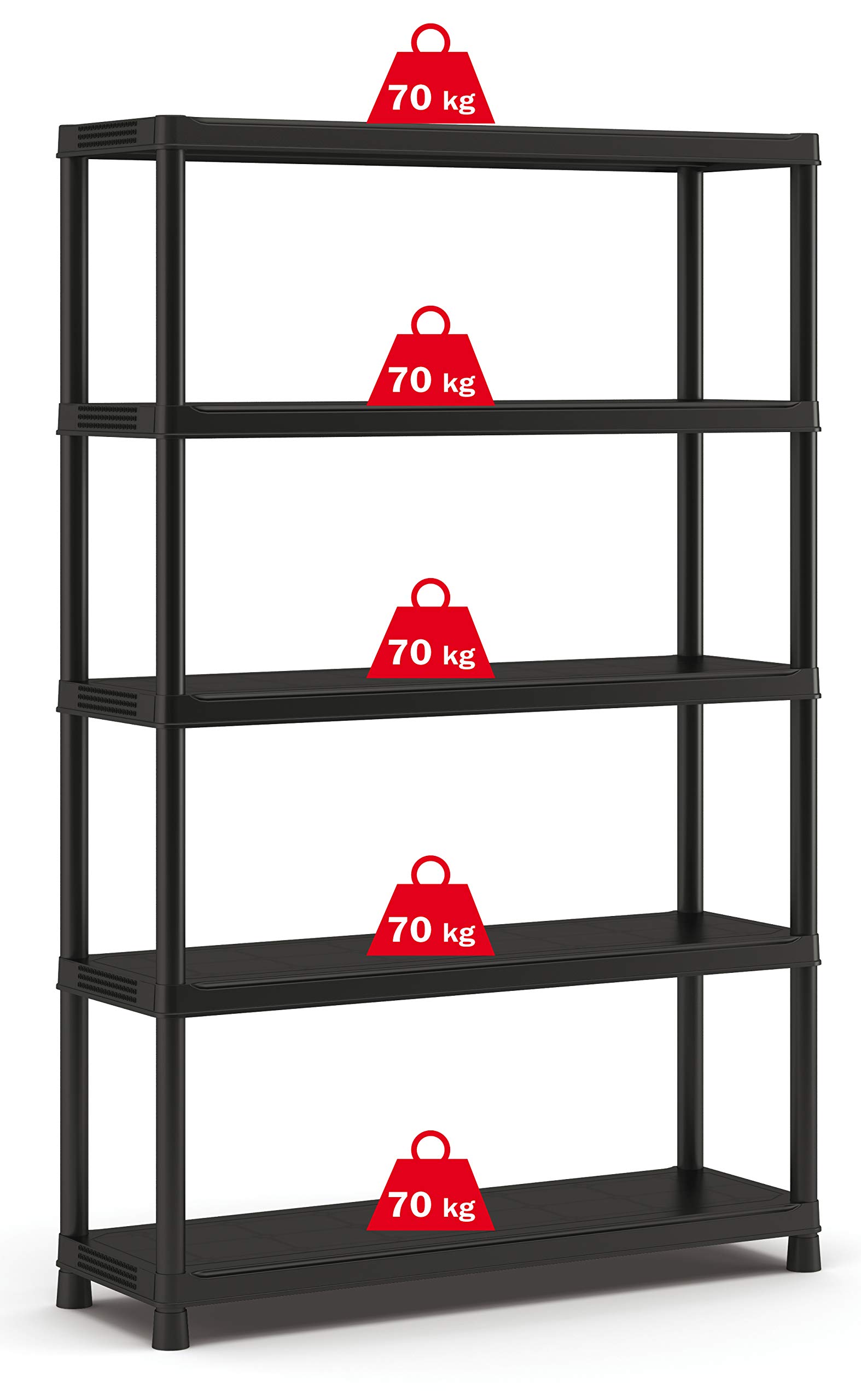 keter-plus-kunststoffregal-120-5-schwarz-120-x-40-x-187-cm image 3