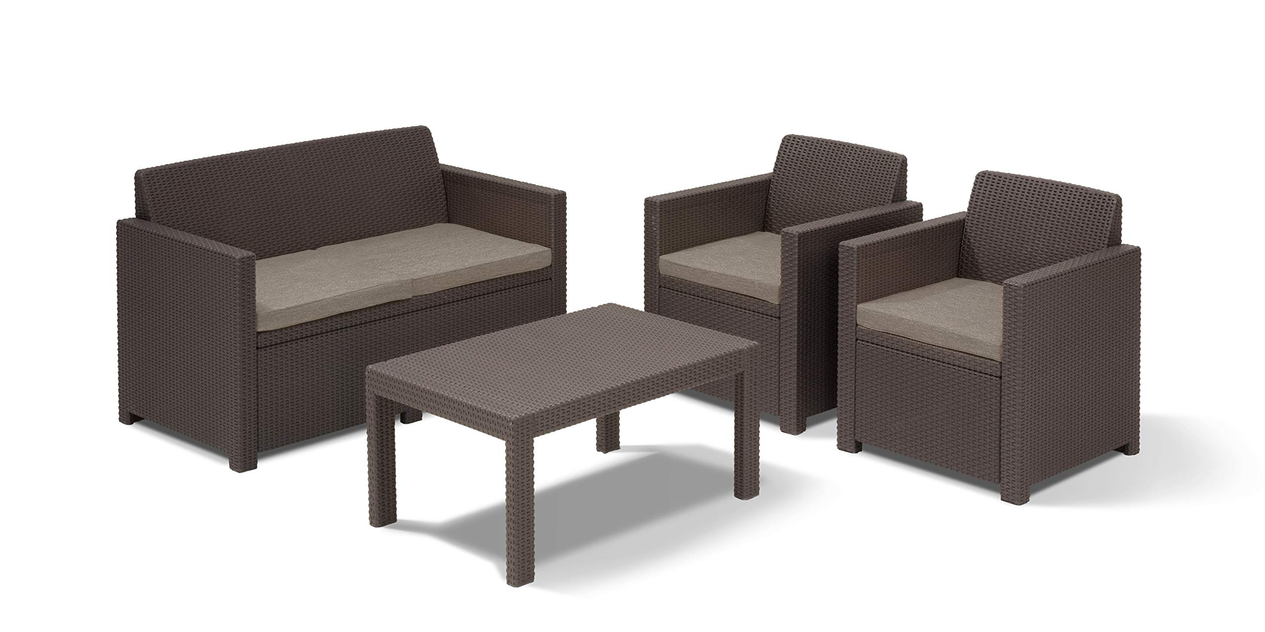 keter-merano-lounge-set-4tlg-sofa-2-sessel-und-tisch-in-braun-taupe image 6