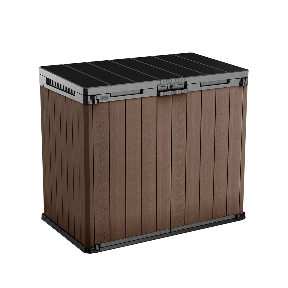 keter-store-it-out-darwin-m-lltonnenbox-1150l-f-r-2x-240l-braun-141x82x120-cm image 1