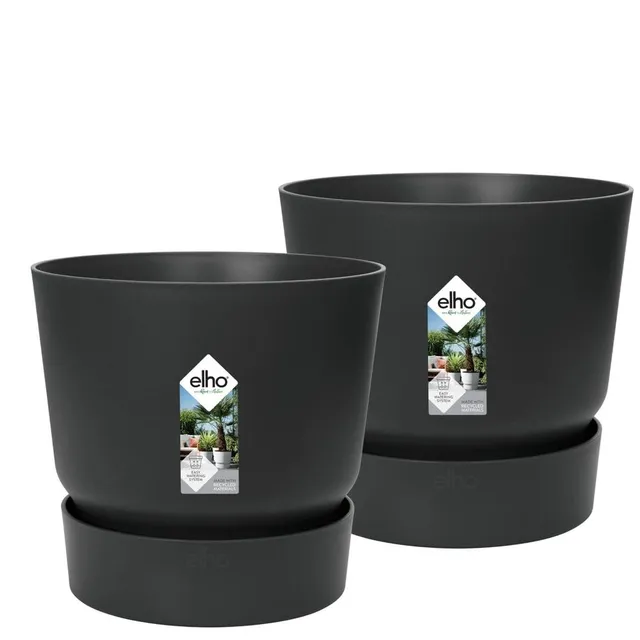 elho-greenville-rund-30-blumentopf-2er-set-living-schwarz-29-5-x-h-36-2-cm image 1