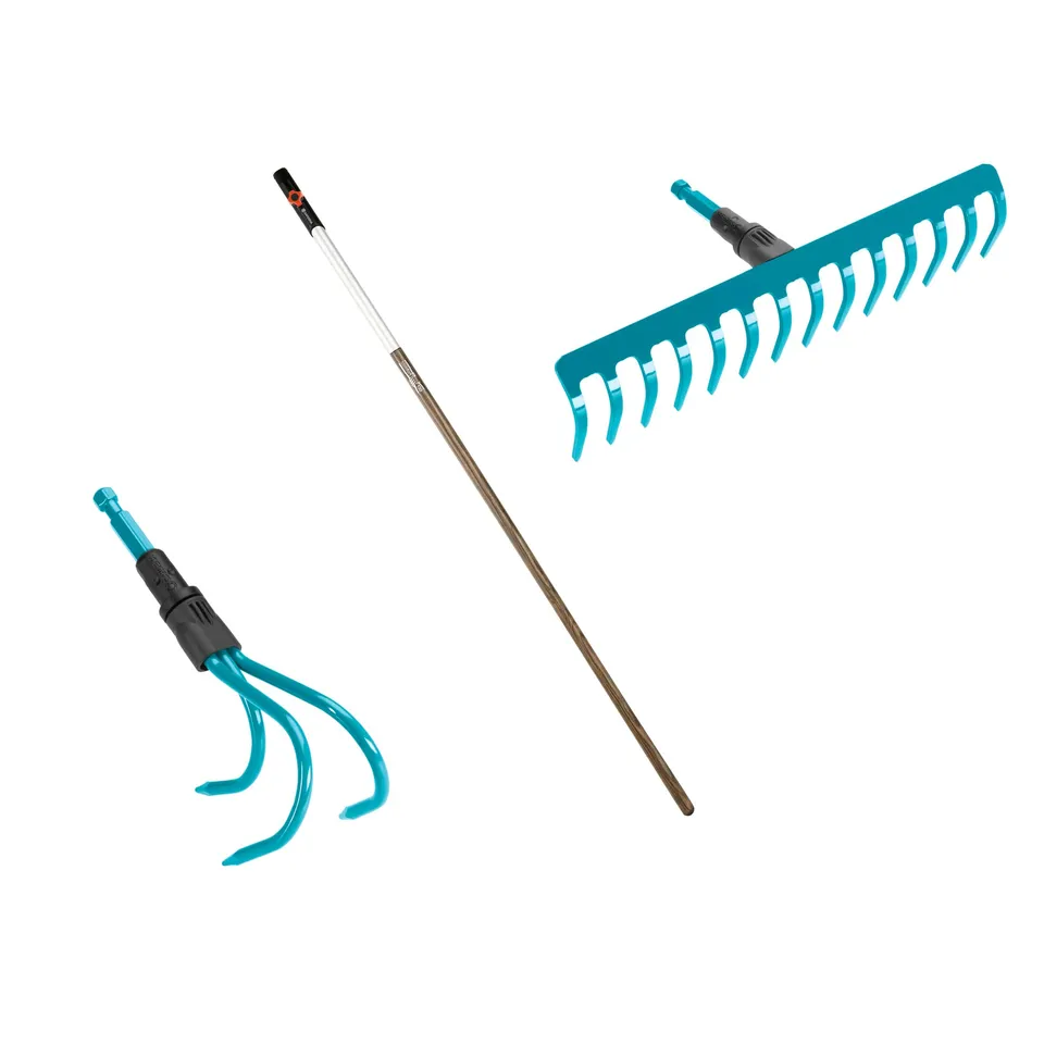 gardena-combisystem-bodenpflege-set-rechen-36-cm-grubber-holzstiel-130-cm-17355- image 1