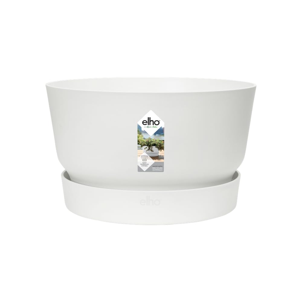 elho-greenville-schale-33cm-blumentopf-wei-32-5-x-h-19-4-cm-mit-untersetzer image 1