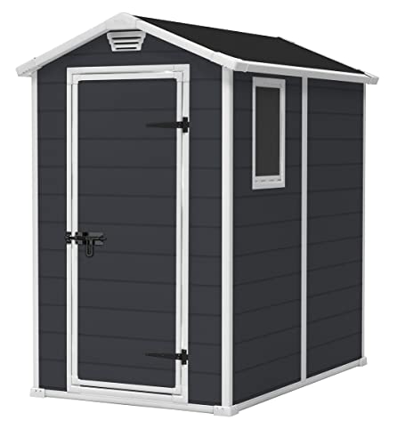 keter-manor-4x6-gartenhaus-130-x-192-x-198-cm-dunkelgrau-mit-boden image 8