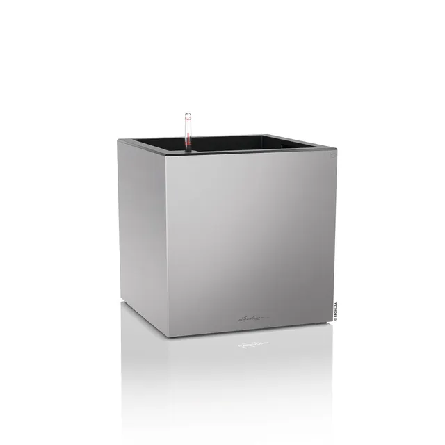 lechuza-canto-premium-40-low-pflanzw-rfel-silber-metallic-40x40x40-cm image 1