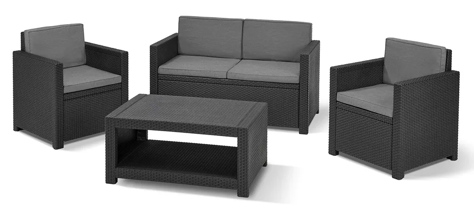 allibert-by-keter-monaco-gartenlounge-set-4-tlg-graphit-grey image 1