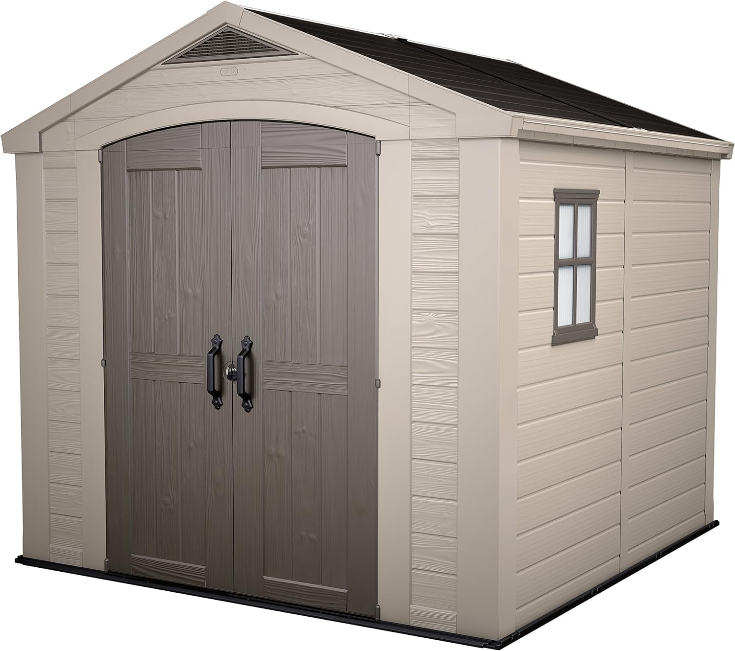keter-ger-tehaus-8x8-beige-taupe-kunststoff-gartenhaus-256-5-x-255-x-243-cm image 1