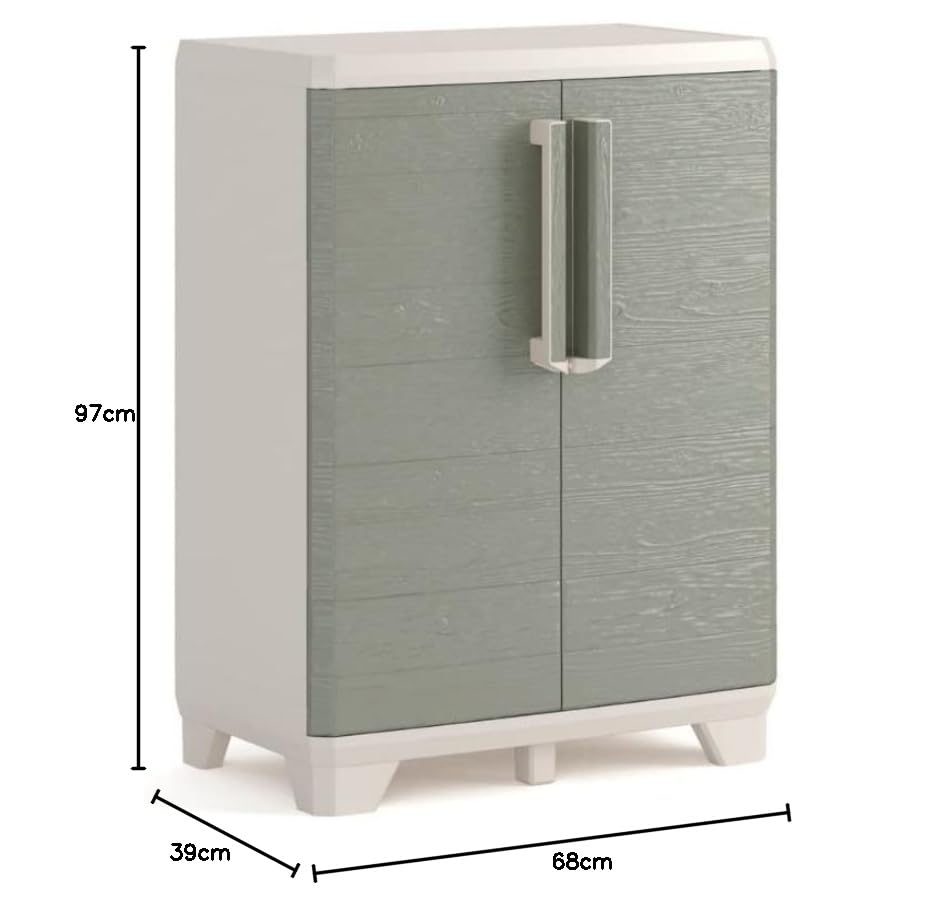 keter-wood-grain-kunststoffschrank-niedrig-beige-68-x-39-x-97-cm image 8