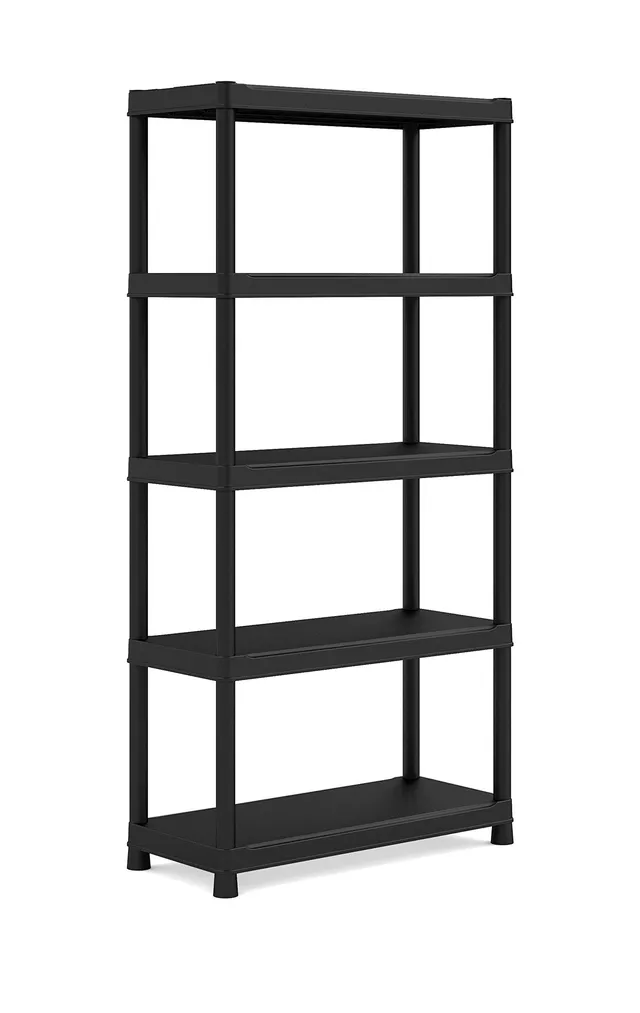 keter-plus-kunststoffregal-90-40-5-steckregal-90-x-40-x-182-cm-in-schwarz image 1
