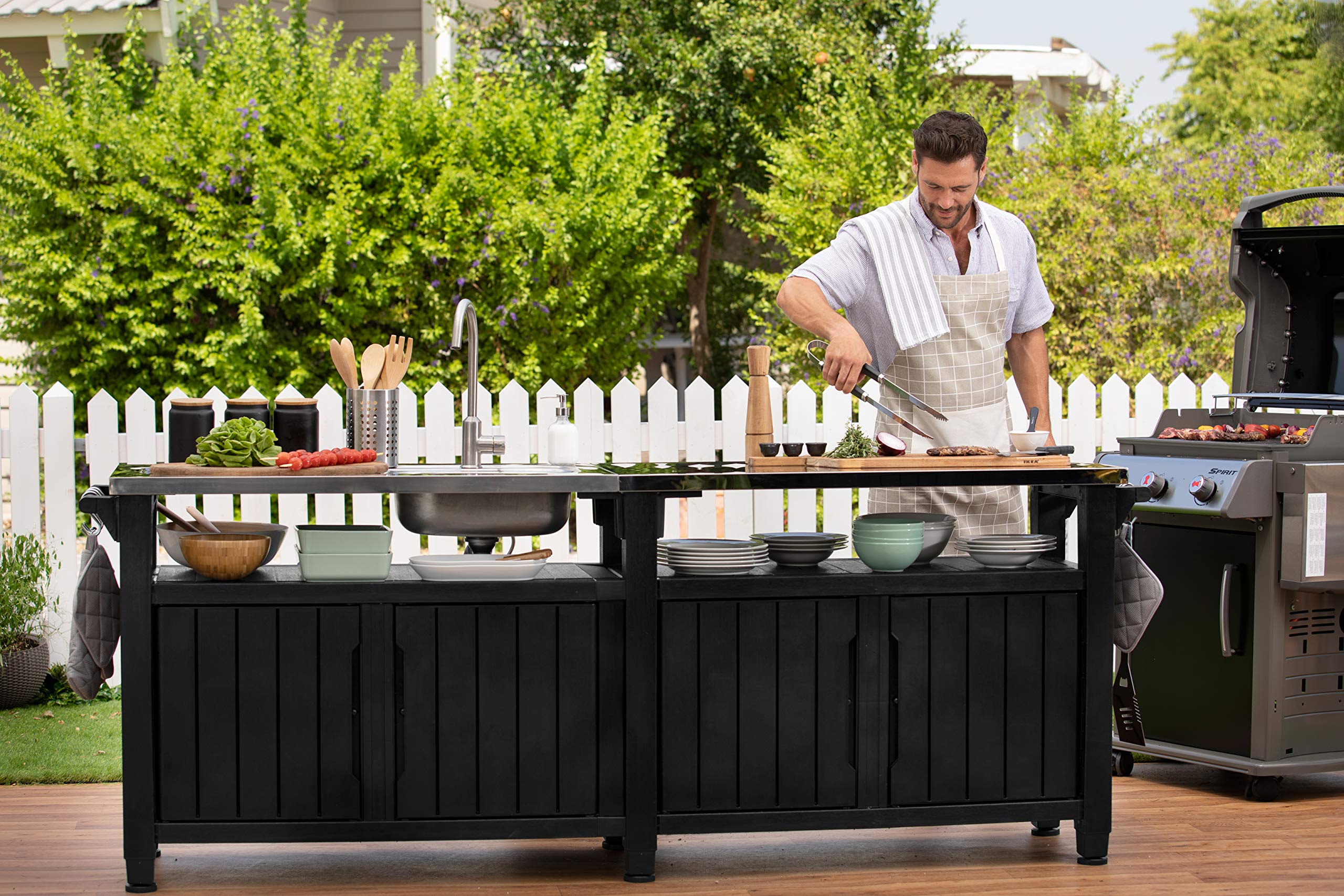 keter-unity-chef-bbq-beistelltisch-outdoor-k-che-schwarz-237x51-3x89-4-cm image 2