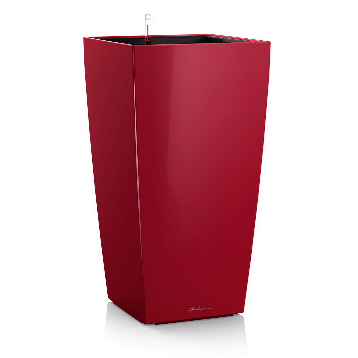 lechuza-cubico-premium-50-pflanzgef-mit-bew-sserungssystem-scarletrot-hochglanz image 1