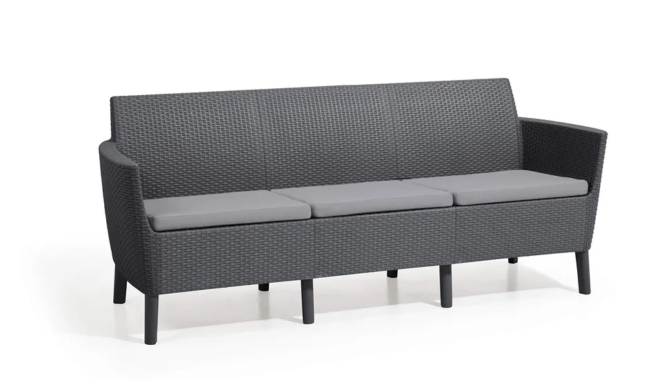 keter-allibert-salemo-lounge-3-sitzer-gartensofa-rattanoptik-graphit-187-x-66-5- image 1