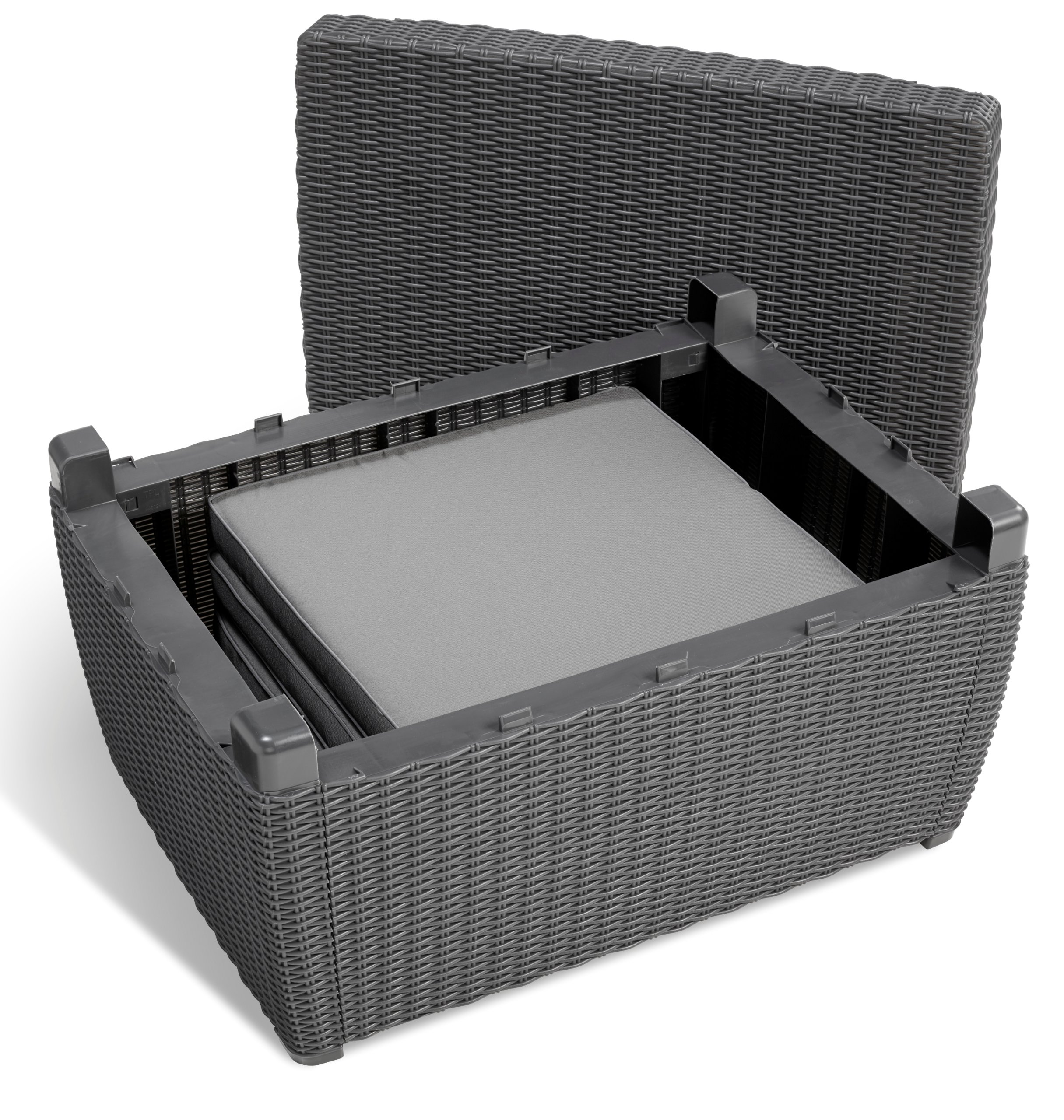allibert-corona-lounge-set-mit-kissenbox-tisch-4-teilig-rattanoptik-graphit image 6