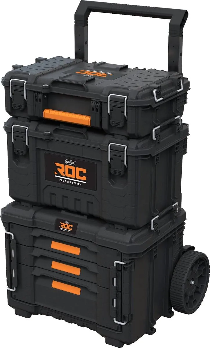 keter-pro-gear-xl-werkzeugwagen-3-koffer-ip65-schwarz-65x47-8x78-9-105-5-cm image 1