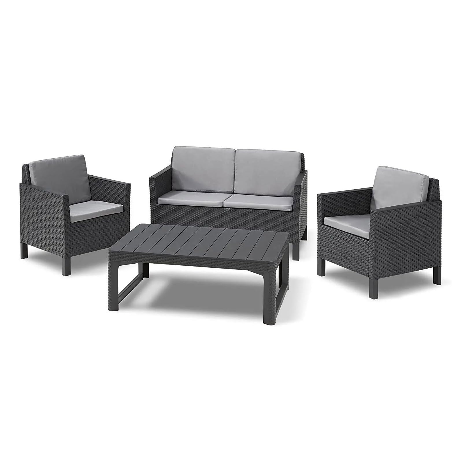 keter-chicago-lounge-set-4-personen-2er-sofa-2-sessel-lyon-tisch-graphit-cool-gr image 1