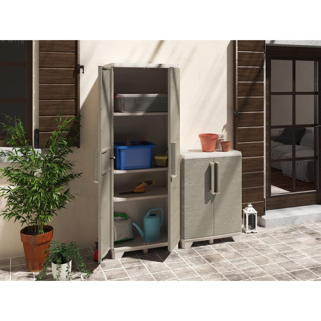 keter-wood-grain-kunststoffschrank-niedrig-beige-68-x-39-x-97-cm image 2