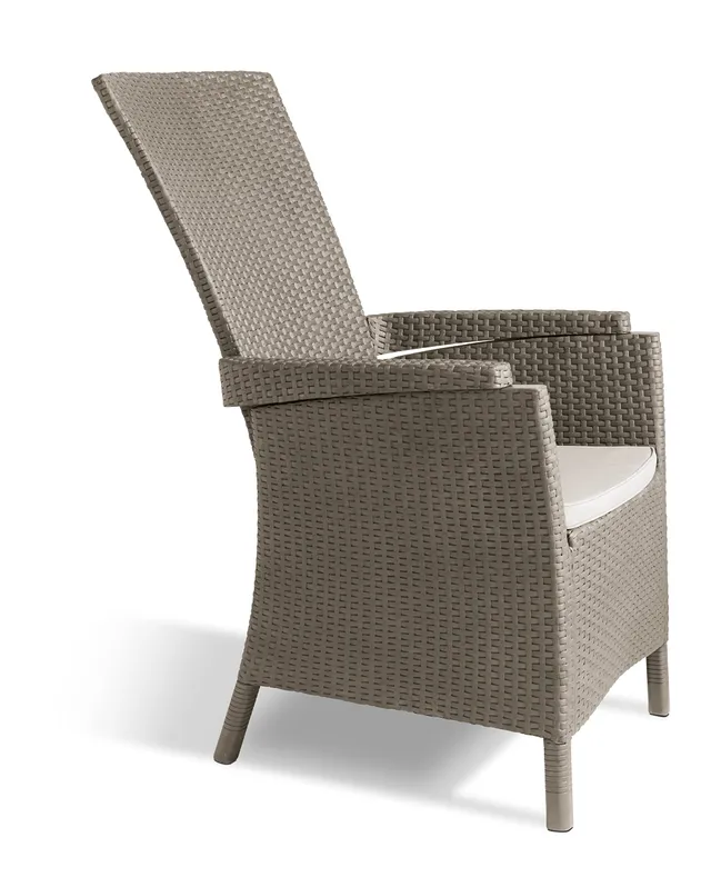 allibert-by-keter-vermont-gartensessel-cappuccino-sand-mit-sitzkissen image 1