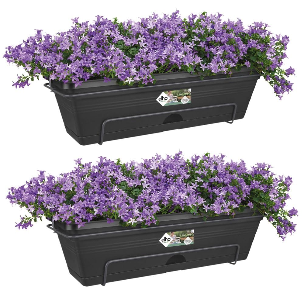 elho-green-basics-trough-allin1-50-balkonkasten-2er-set-living-schwarz image 1
