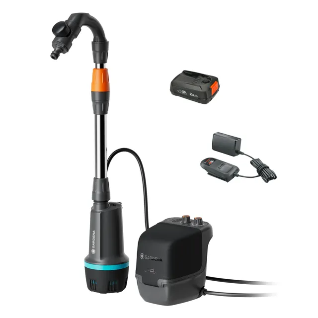 gardena-akku-regenfasspumpe-2400-comfortautomatic-18v-p4a-ready-to-use-set image 1