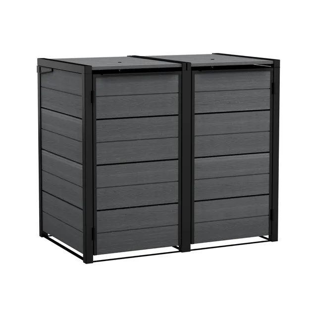 keter-hide-away-m-lltonnenbox-480-liter-anthrazit-holzoptik-mit-gasdruckfedern image 1