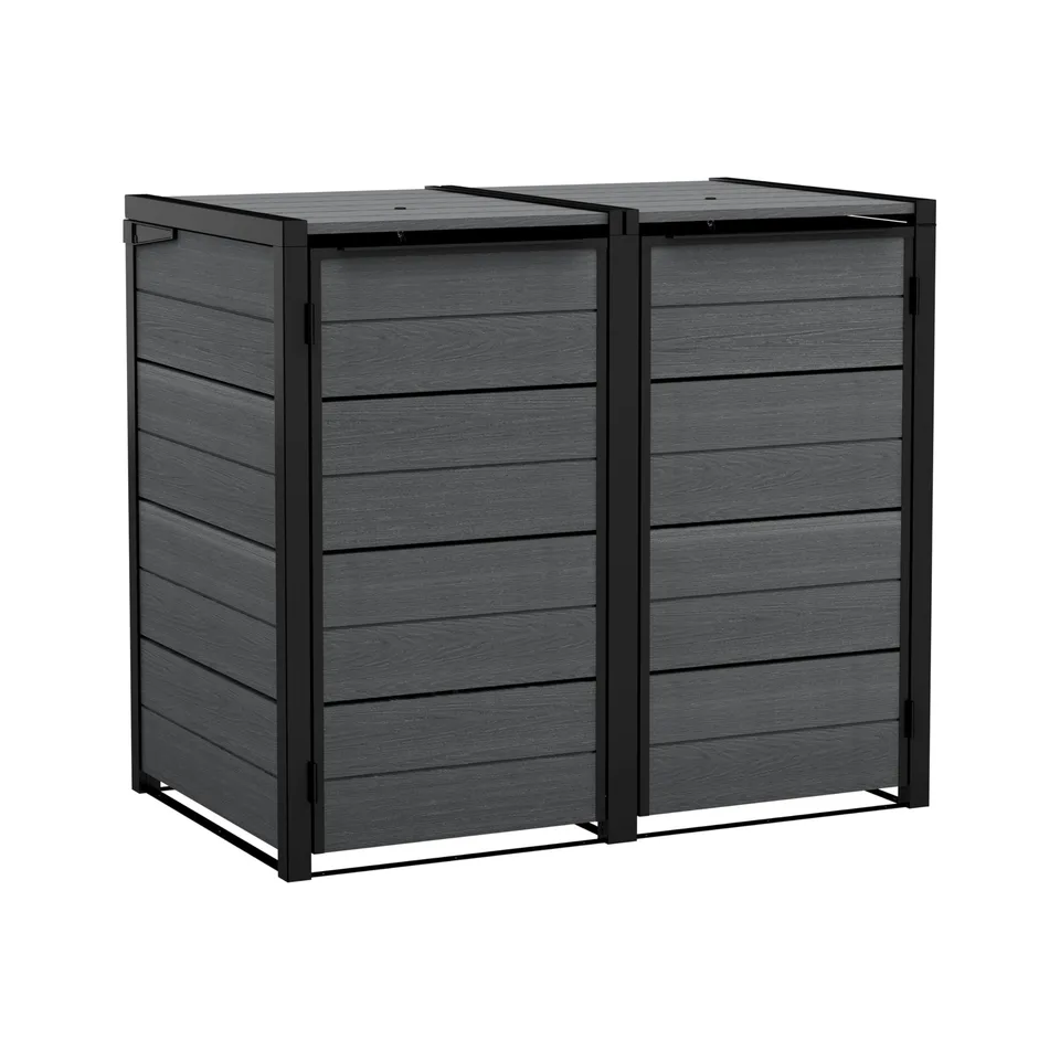 keter-hide-away-m-lltonnenbox-480-liter-anthrazit-holzoptik-mit-gasdruckfedern image 1