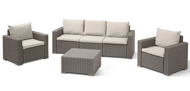 keter-allibert-california-loungeset-5-personen-cappuccino image 1