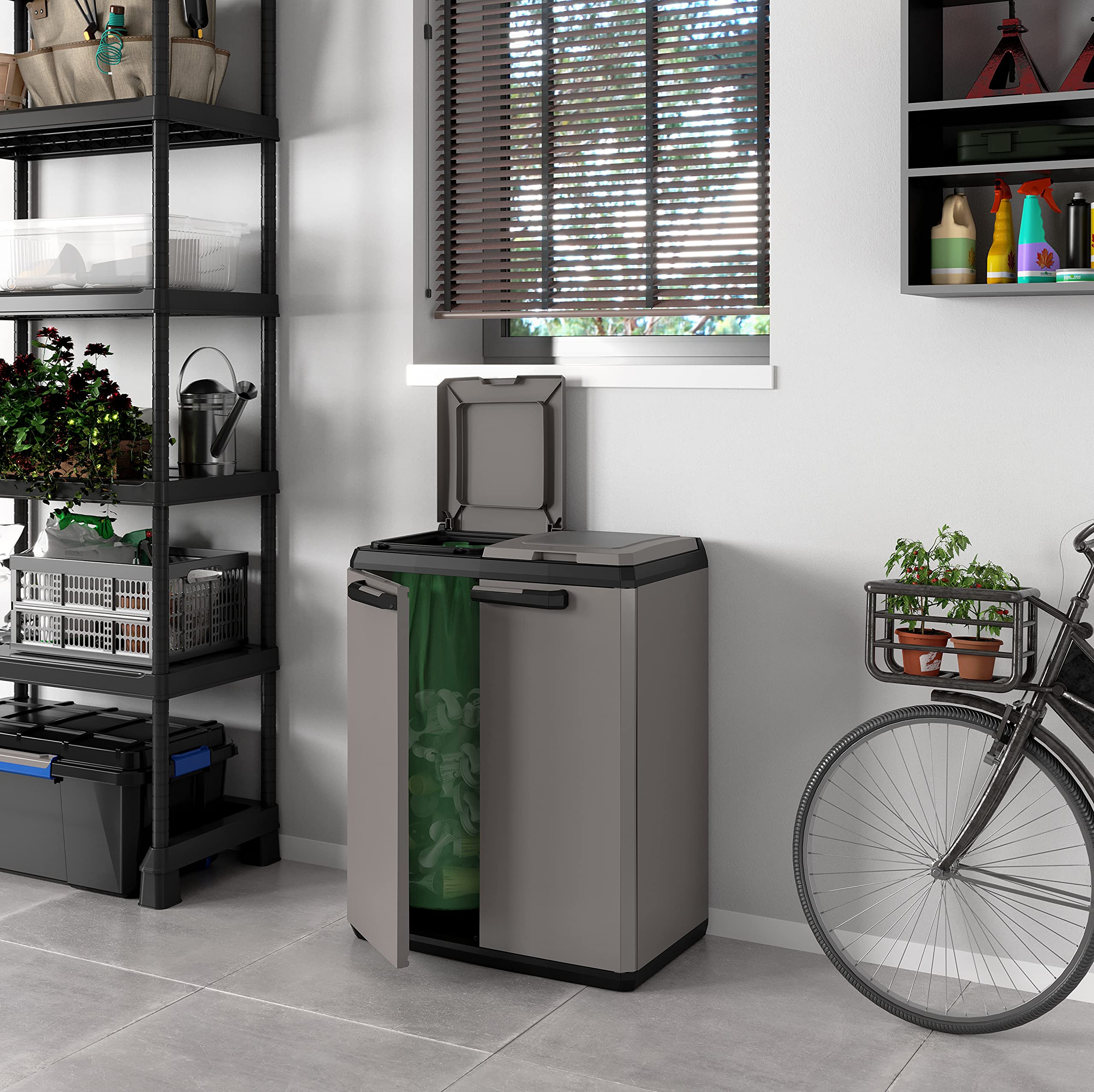 keter-split-basic-9736000-recyclingschrank-68-x-39-x-85-cm-grau-schwarz image 2