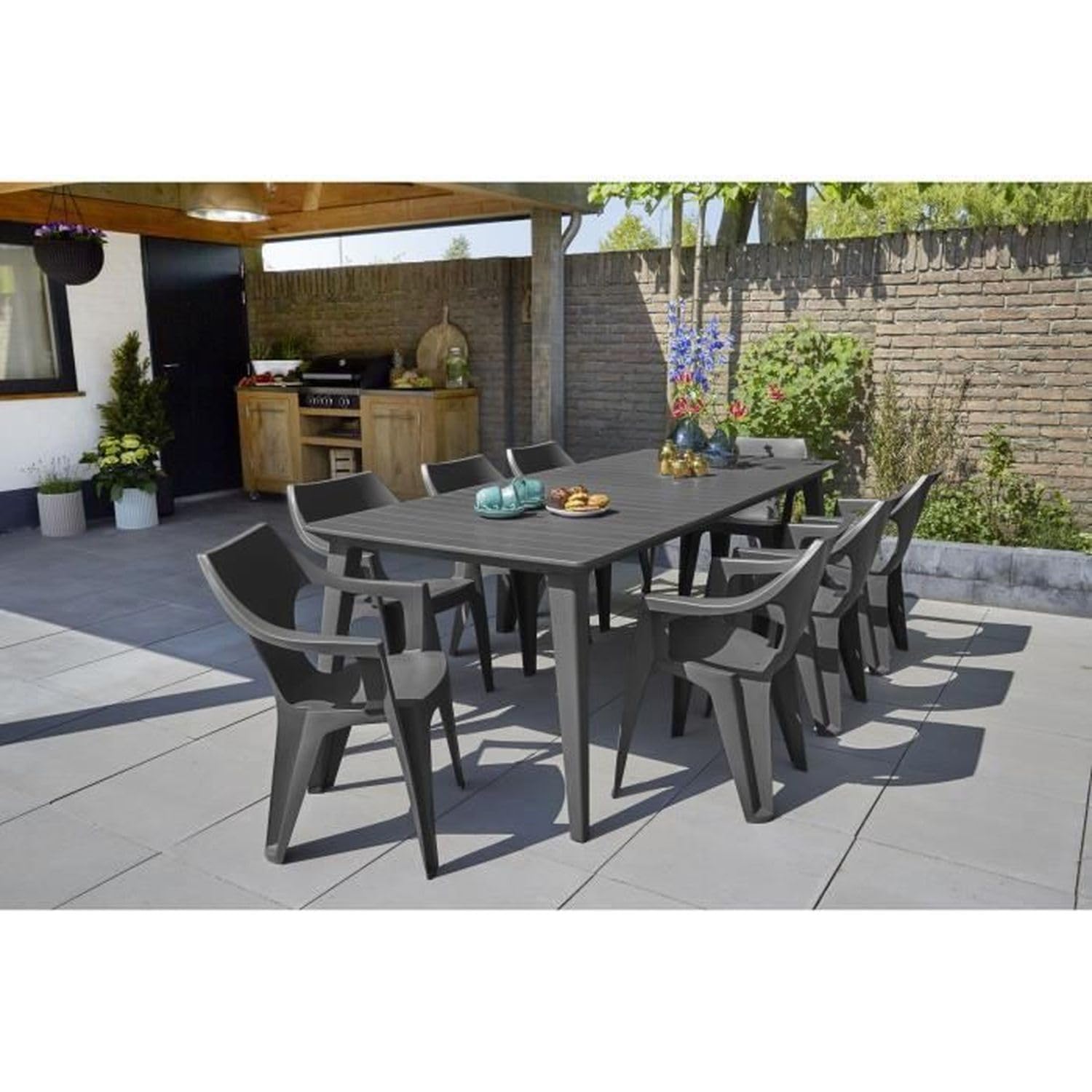 keter-allibert-lima-240-gartentisch-ausziehbar-graphit image 2