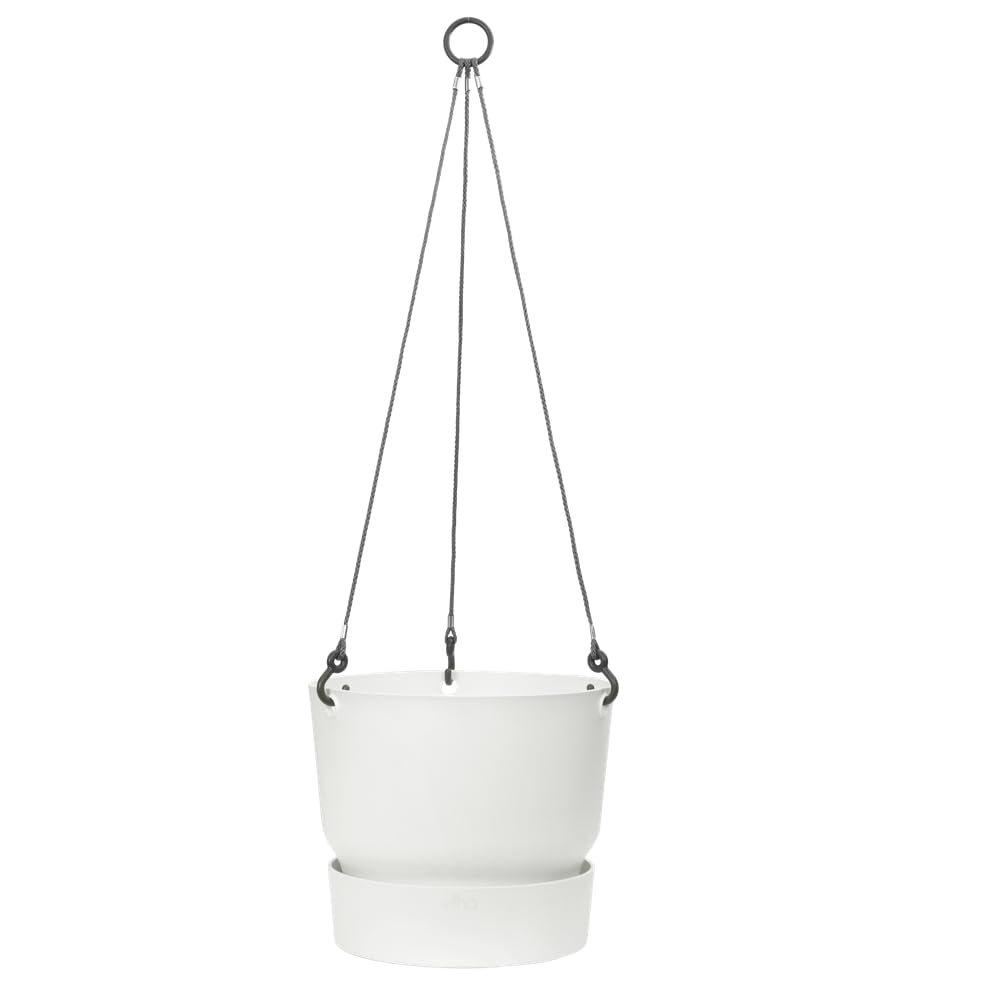 elho-greenville-h-ngeampel-24-cm-wei-23-5-x-h-20-5-cm-mit-untersetzer image 2
