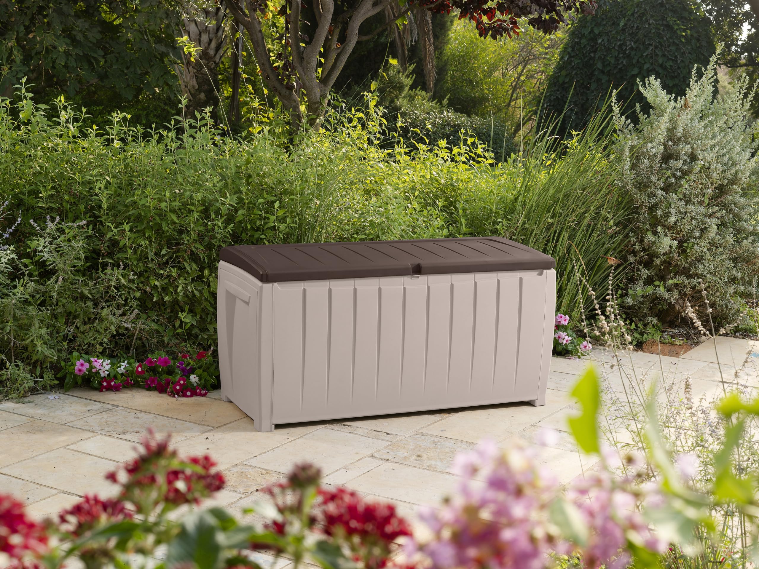 keter-kissenbox-novel-340-l-125-x-55-x-63-cm-beige-braun image 6