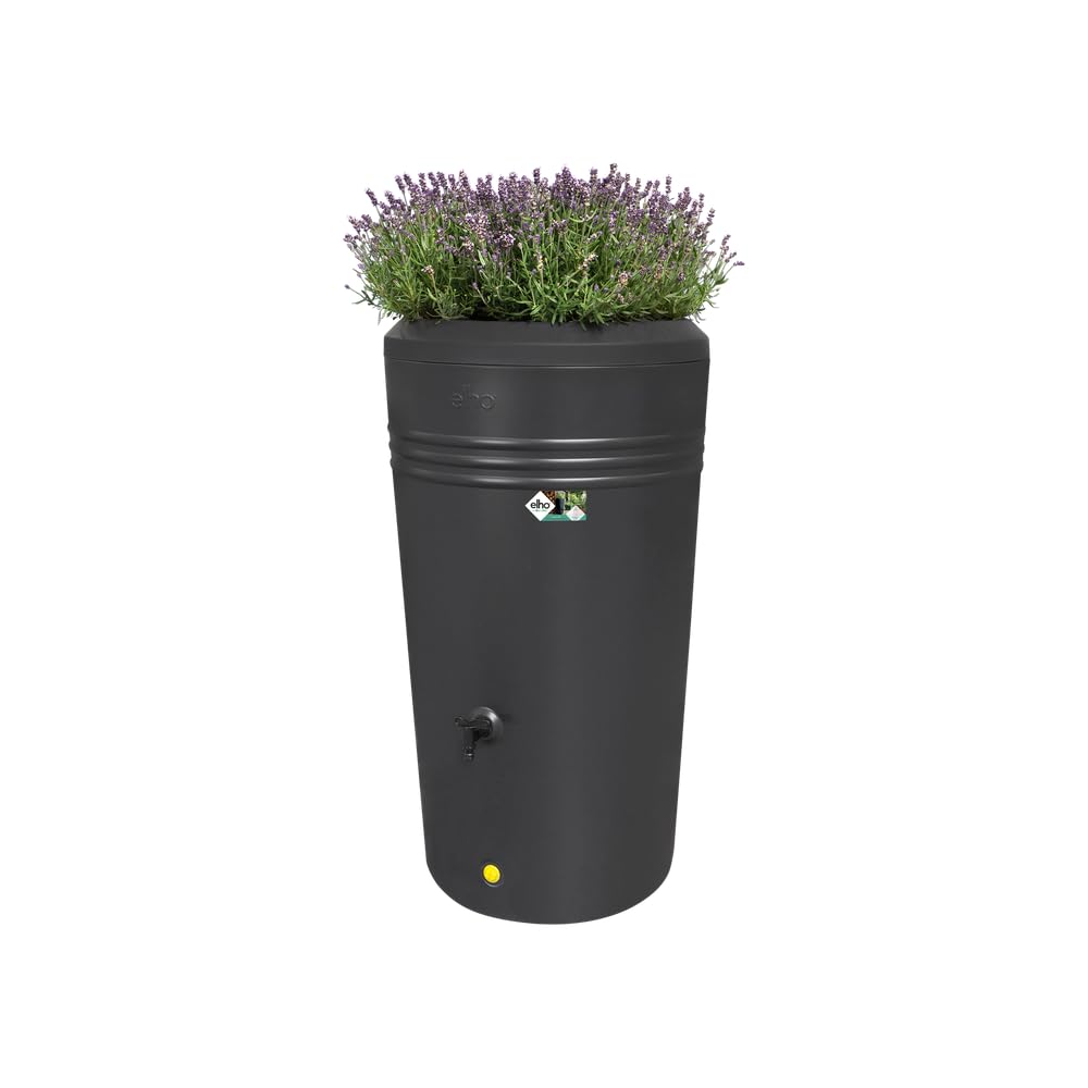 elho-green-basics-regentonne-200l-living-black-mit-pflanzkasten image 3