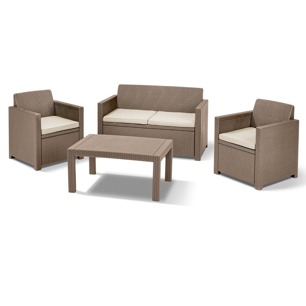keter-merano-lounge-set-4tlg-sofa-2-sessel-und-tisch-in-braun-taupe image 7