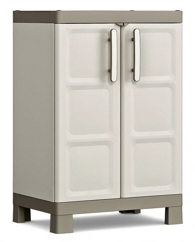 keter-excellence-kunststoffschrank-niedrig-65-x-45-x-97-cm-beige-taupe image 1