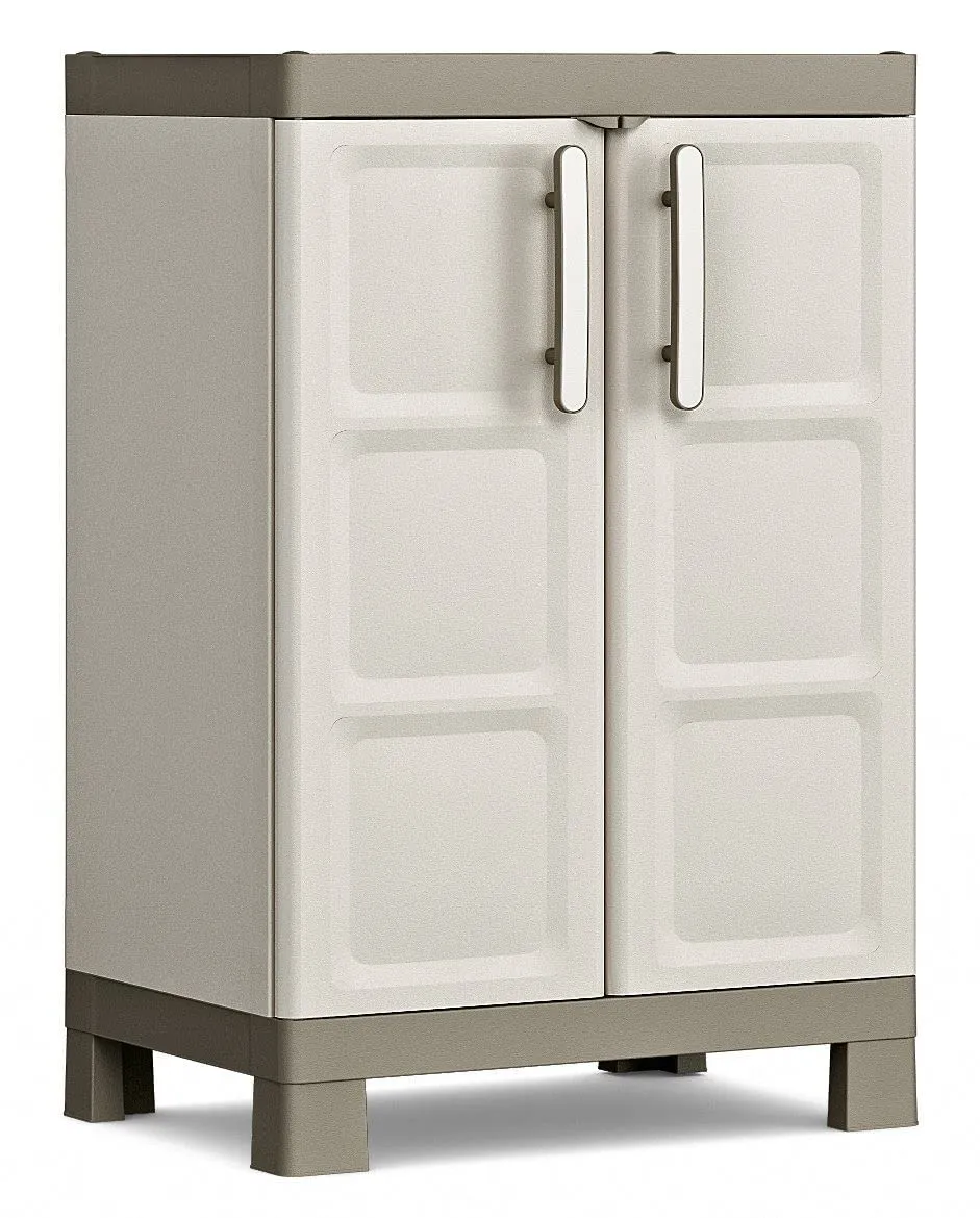 keter-excellence-kunststoffschrank-niedrig-65-x-45-x-97-cm-beige-taupe image 1