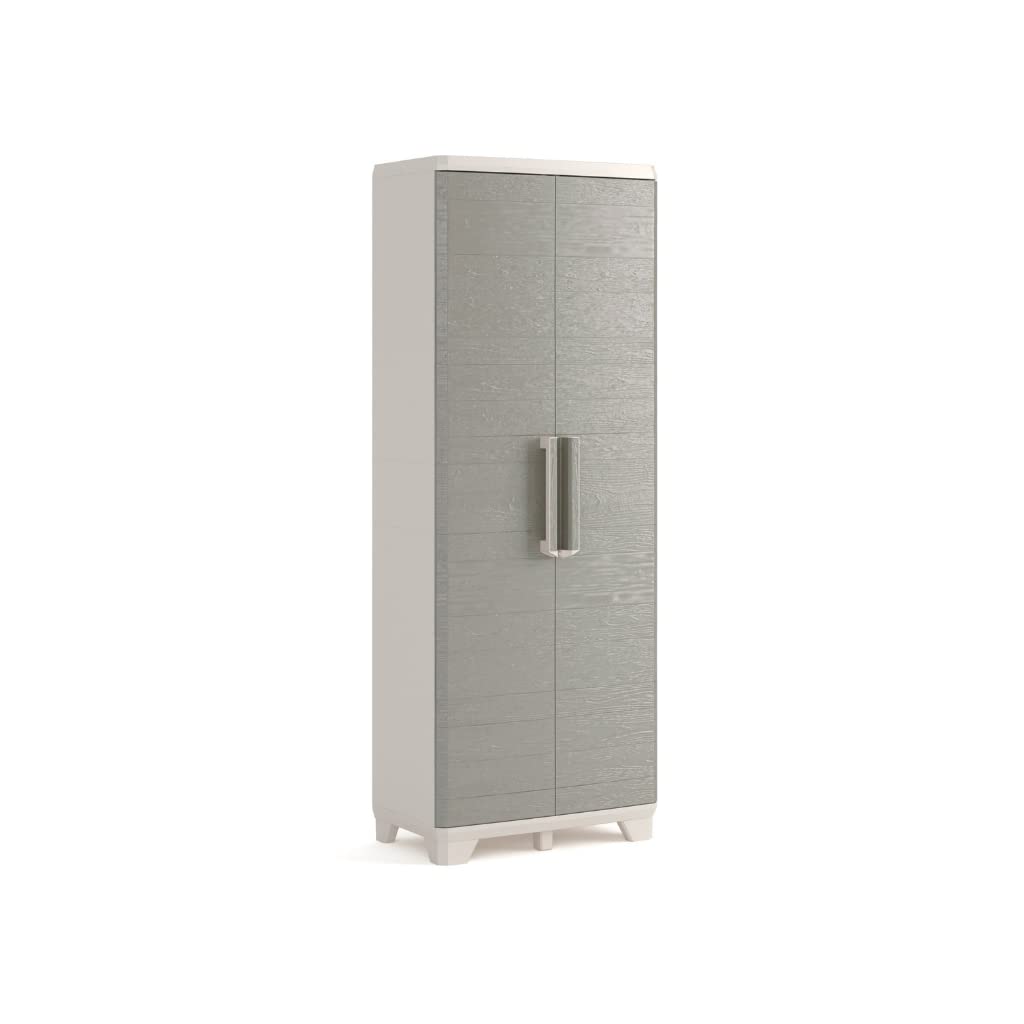 keter-wood-grain-kunststoffschrank-hoch-beige-68-x-39-x-182-cm image 1