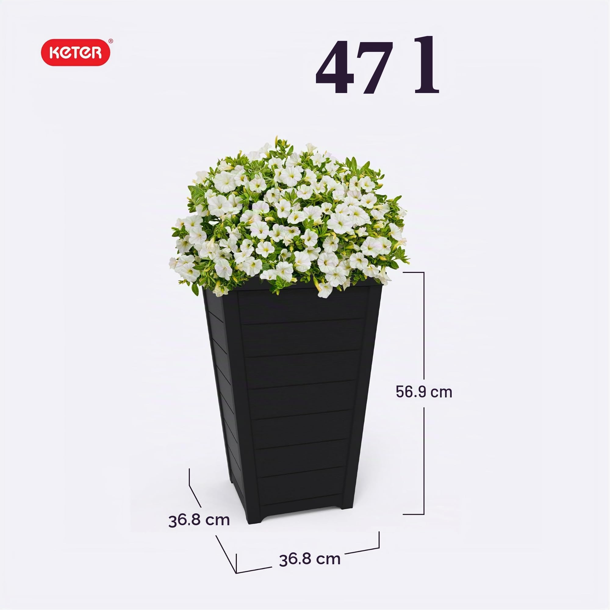 keter-2er-set-pflanzgef-e-konisch-holzoptik-47-l-36-8-x-36-8-x-56-9-cm-graphit image 2