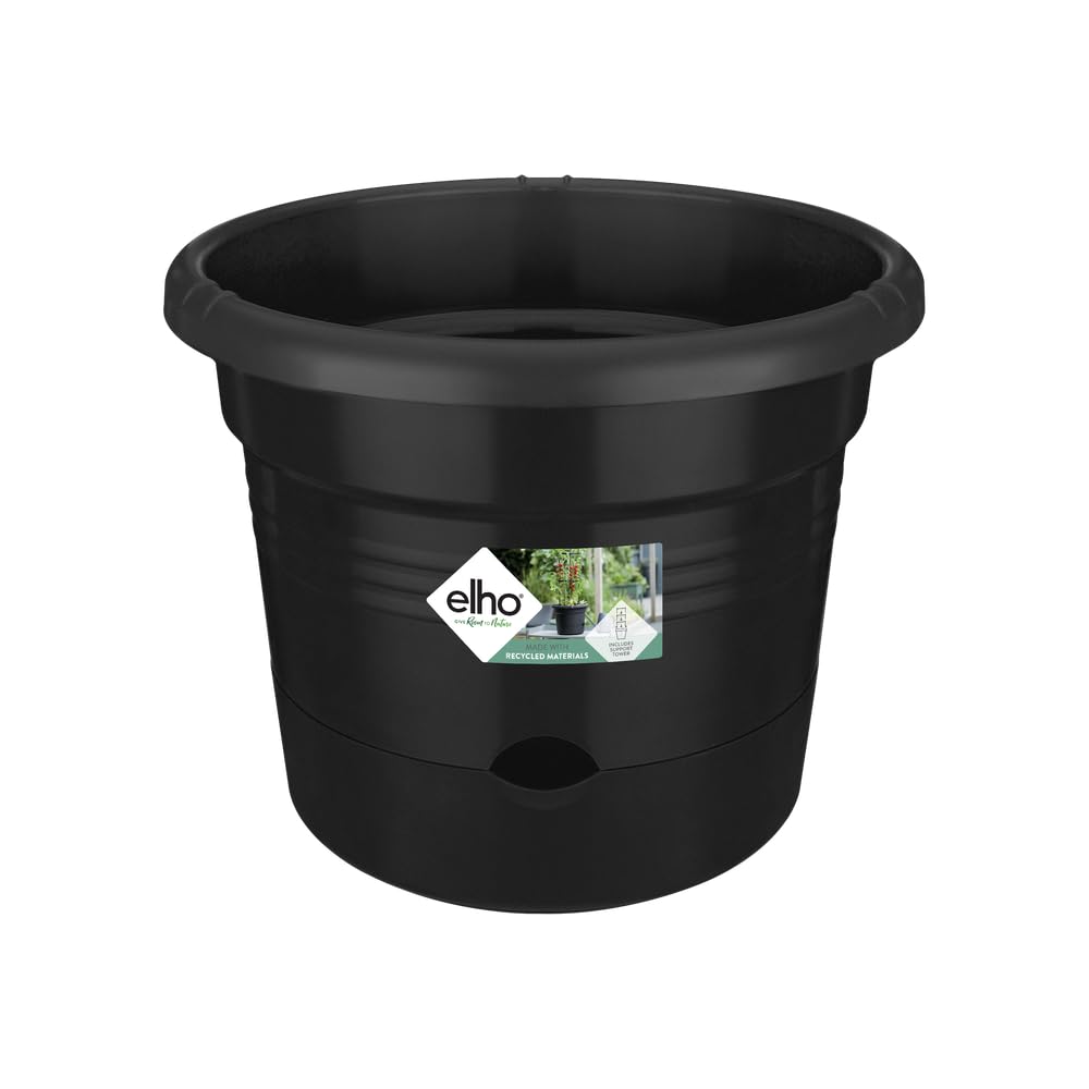 elho-green-basics-tomatentopf-33-cm-mit-gestell-living-schwarz image 1